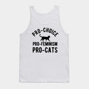 Pro choice pro feminism pro cats Tank Top